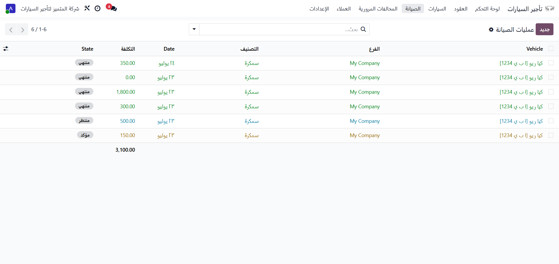 الصيانة